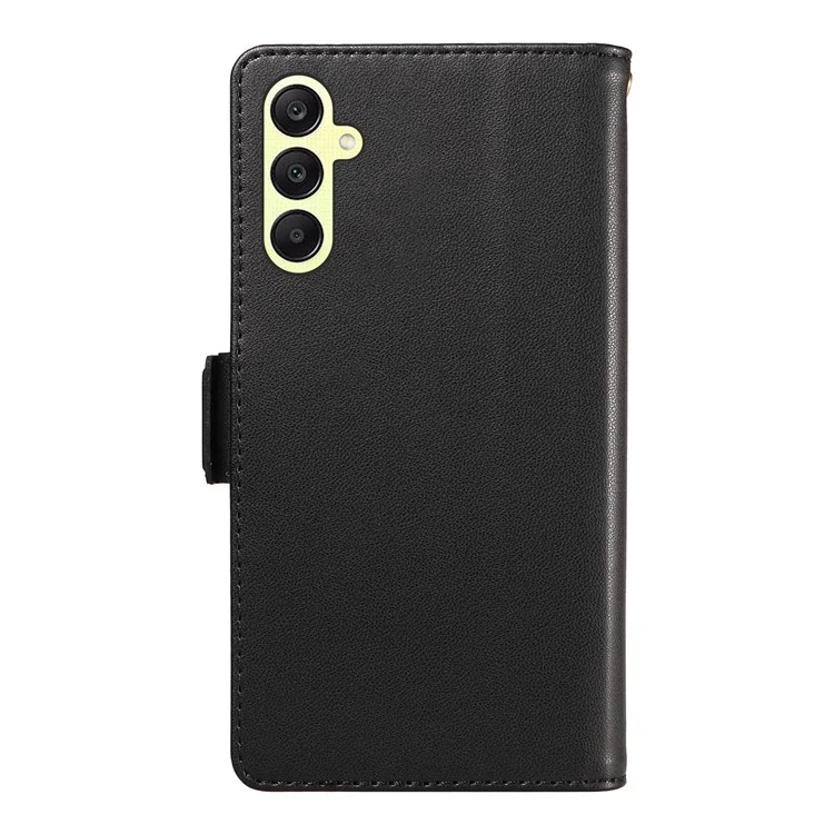 Funda para Samsung Galaxy A25 5G (Global) (161,0 x 76,5 x 8,3 mm) con soporte para tarjetas Tapa de cuero sintético Funda para teléfono móvil - Negro