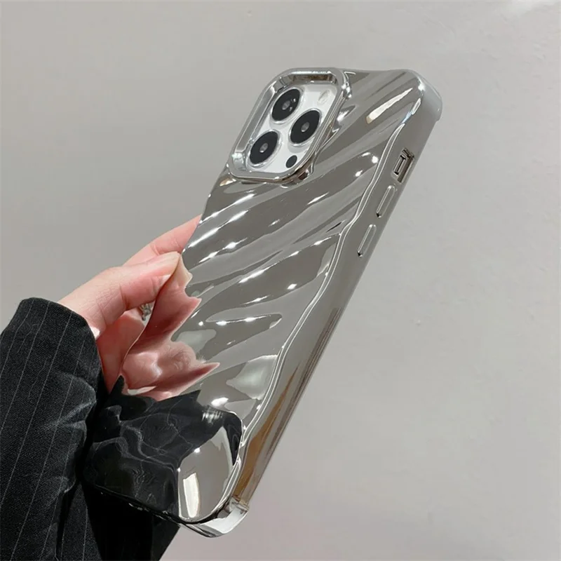 For iPhone 12 Pro Max Case Wave Texture TPU Shockproof Phone Cover