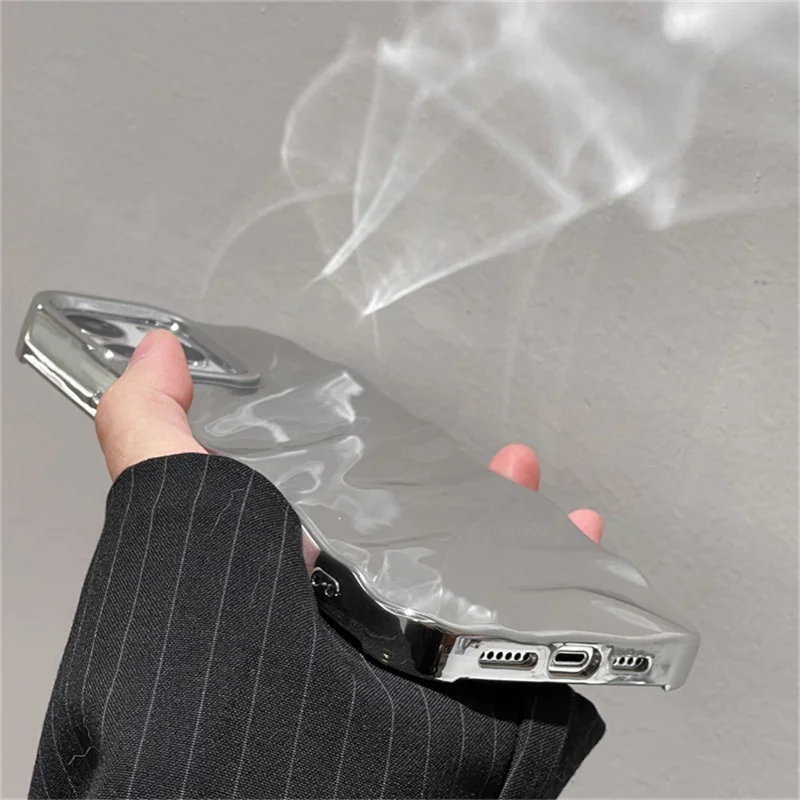 Til iPhone 14 Pro Max Case med bølgetekstur, TPU stødfast telefonbeskyttelse