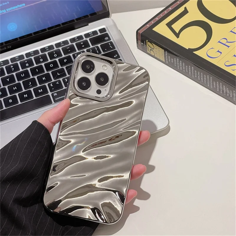 Til iPhone 14 Pro Max Case med bølgetekstur, TPU stødfast telefonbeskyttelse