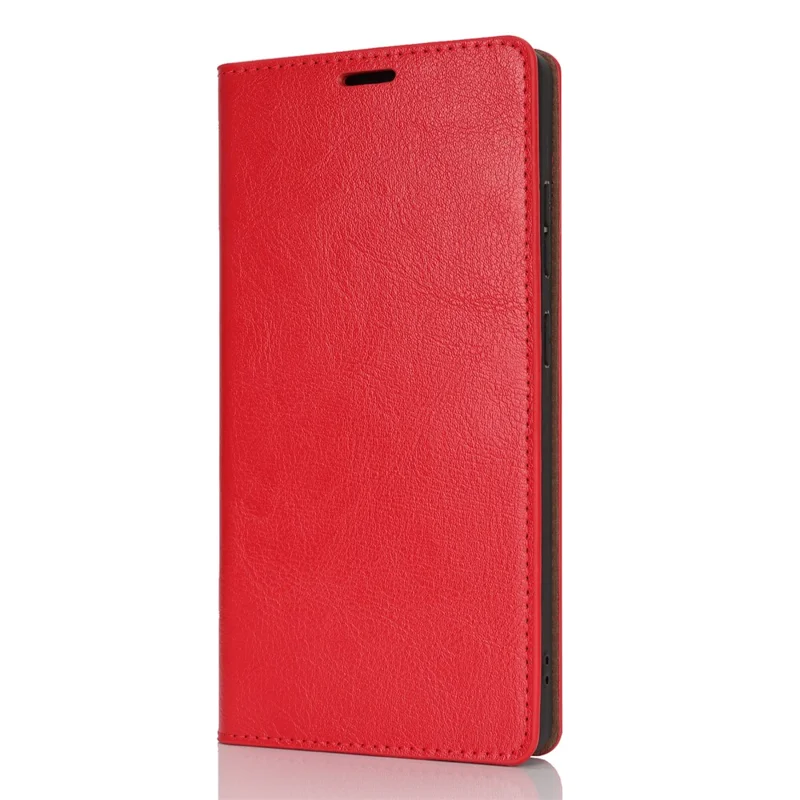 For Samsung Galaxy S25 Ultra Case Crazy Horse Texture Split Leather Wallet Phone Cover - Red