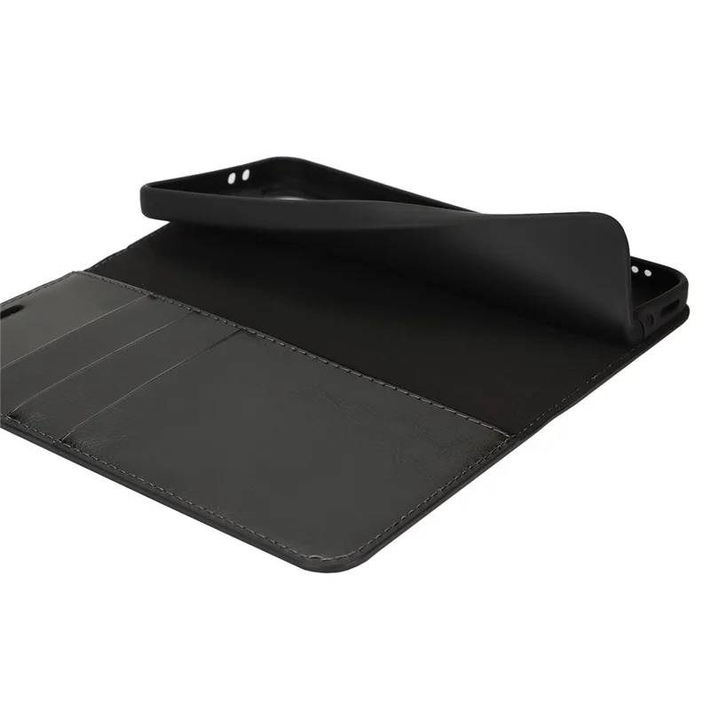 For Samsung Galaxy A56 5G  /  A36 5G Case Crazy Horse Texture Split Leather Wallet Phone Cover - Black