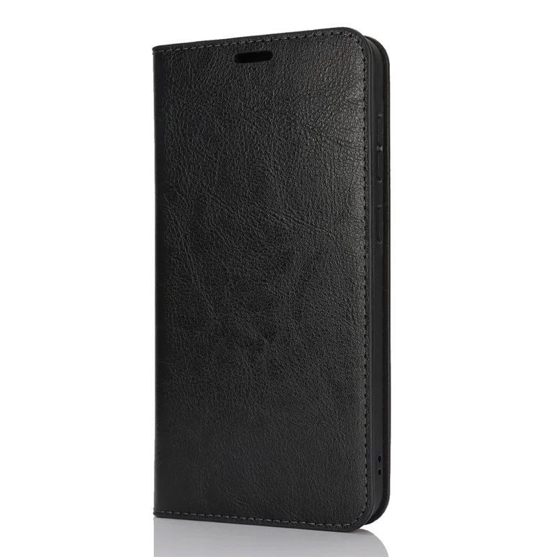 For Samsung Galaxy A56 5G  /  A36 5G Case Crazy Horse Texture Split Leather Wallet Phone Cover - Black