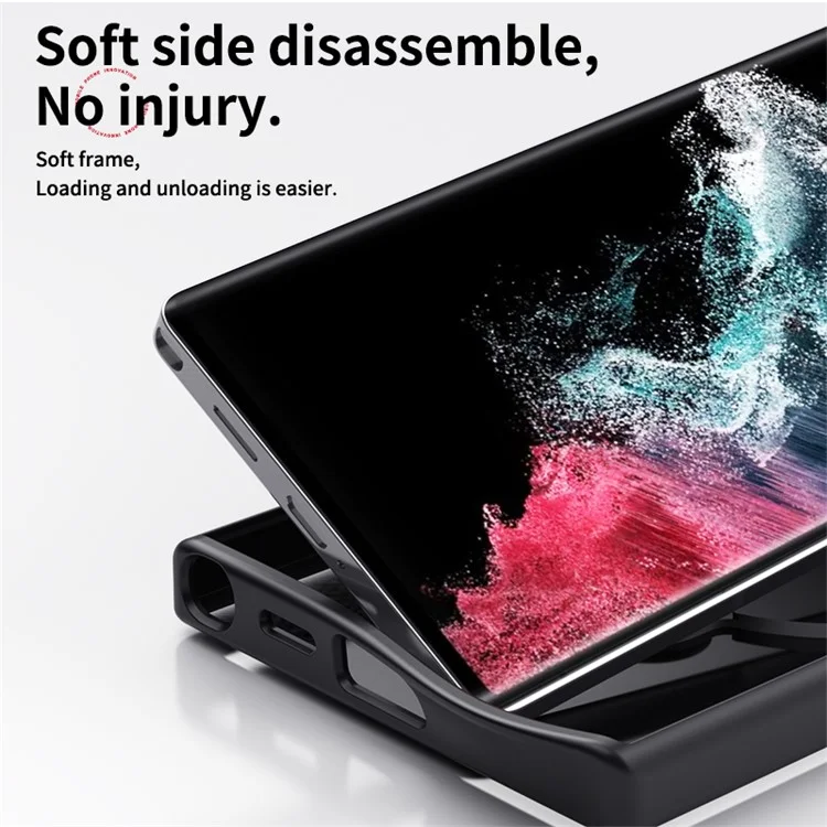 Funda para Samsung Galaxy S25 Ultra Compatible con MagSafe con Soporte Plegable y Acabado Mate - Negro