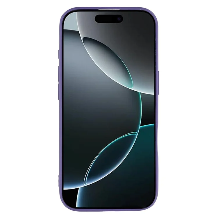 For iPhone 16 Pro Case Compatible with MagSafe Liquid Silicone Phone Cover with Tempered Glass Lens Protector - Dark Purple