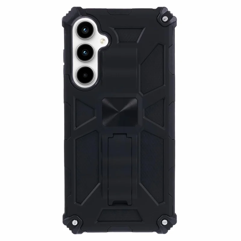For Samsung Galaxy A36 5G Phone Case Kickstand Drop Protection PC + TPU Back Cover - Black