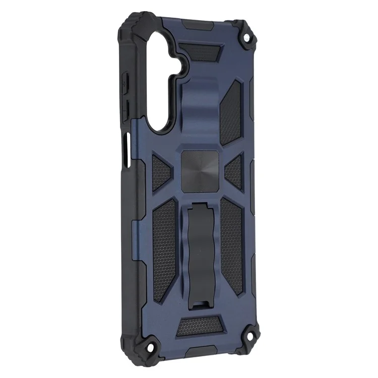 For Samsung Galaxy A16 4G / 5G Phone Case Kickstand Drop Protection PC + TPU Back Cover - Blue