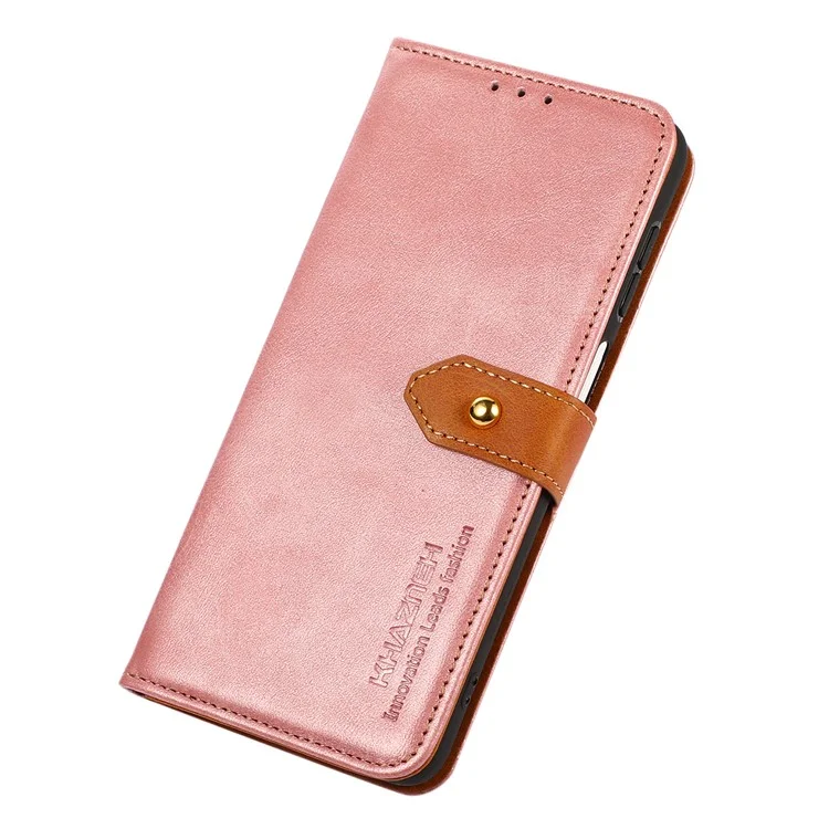 KHAZNEH Para Xiaomi Poco X7 Pro 5G / Redmi Turbo 4 5G Funda Tipo Cartera con Soporte para Teléfono, de Cuero con Tapa - Oro Rosa