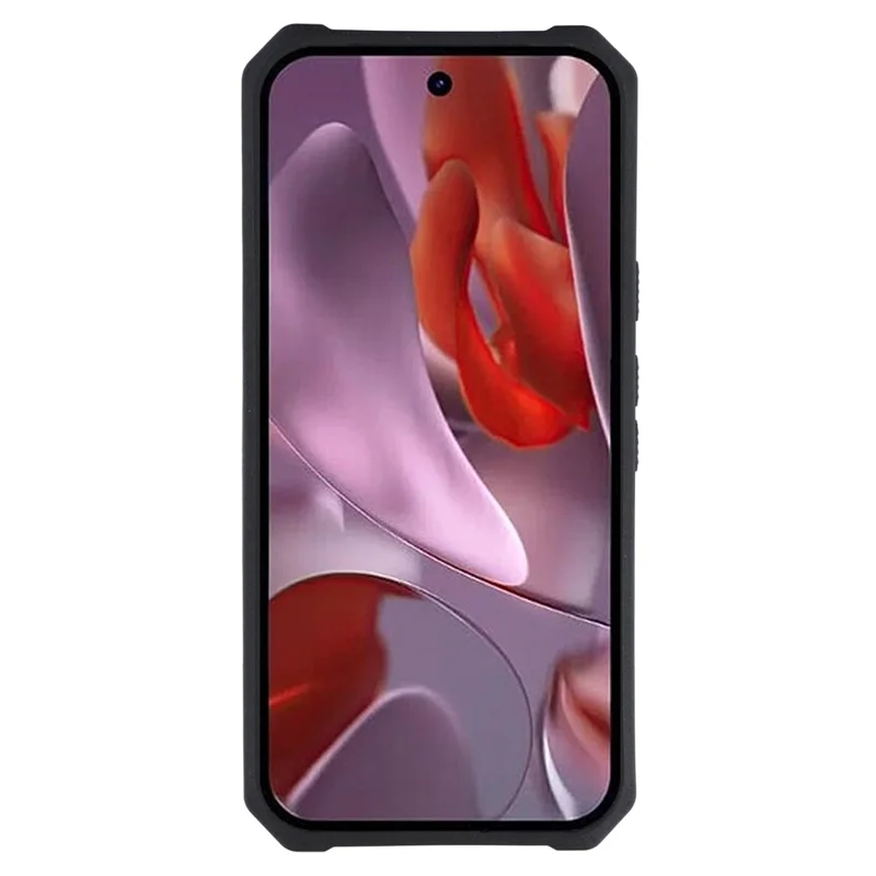 For Google Pixel 9a Kickstand Case Slide Lens Lid PC + TPU Phone Cover with Card Slot - Black