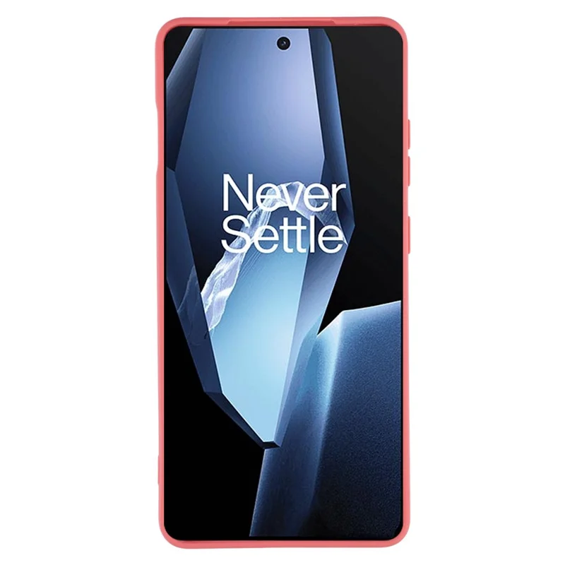 For OnePlus Ace 5 5G / Ace 5 Pro 5G Case Precise Cutouts Straight Edge TPU Shockproof Phone Cover - Red