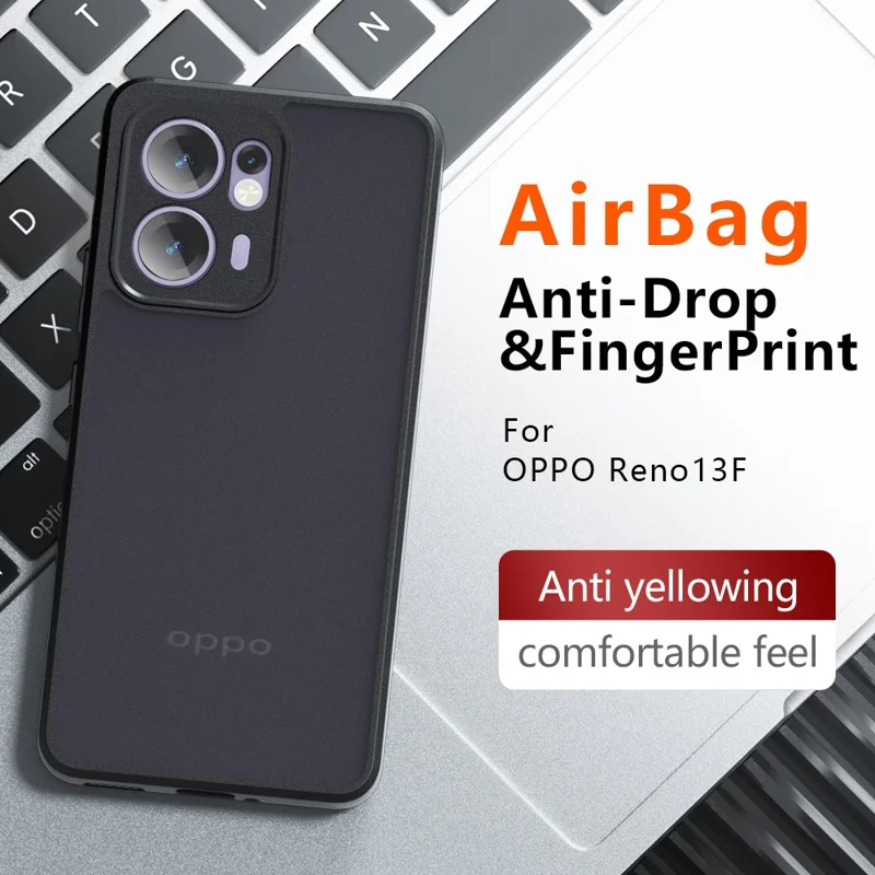 Für Oppo Reno13 F 5G Hülle stoßfeste TPU + PC matte Rückseite Handyhülle