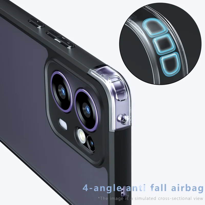 Für Oppo Reno13 F 5G Hülle stoßfeste TPU + PC matte Rückseite Handyhülle