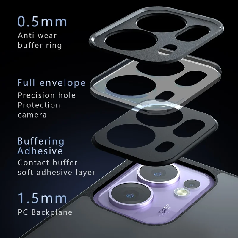 Für Oppo Reno13 F 5G Hülle stoßfeste TPU + PC matte Rückseite Handyhülle