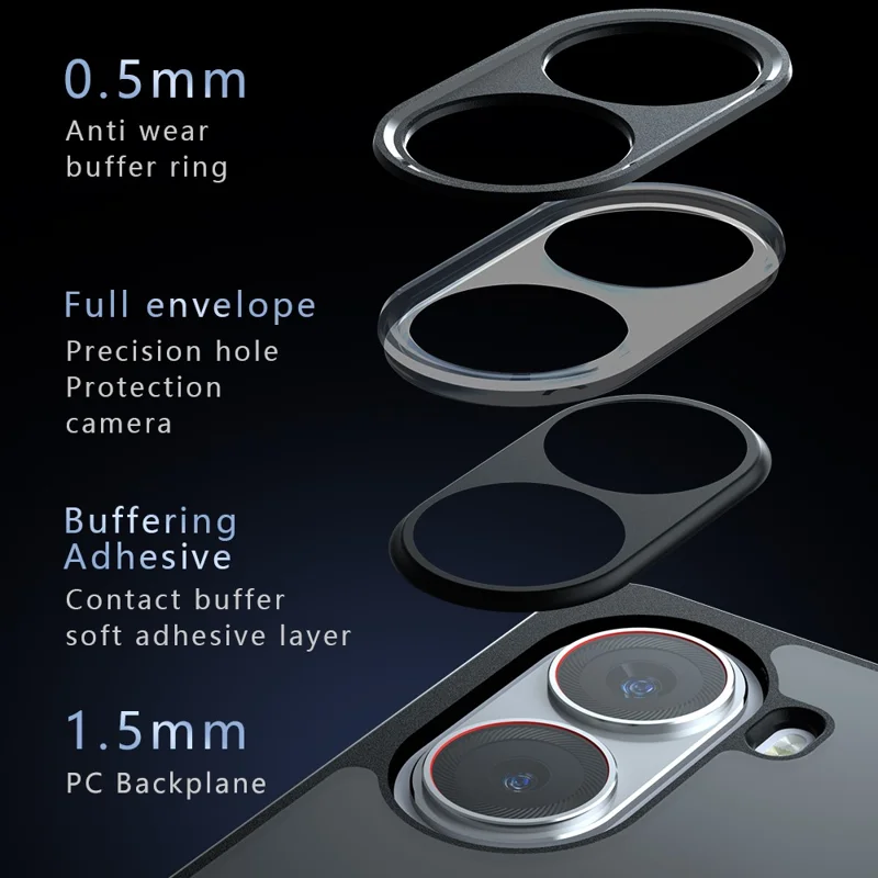 Telefoonhoesje voor Xiaomi Redmi Turbo 4 5G / Poco X7 Pro 5G, stootvrij, met matzwarte achterkant van TPU + PC