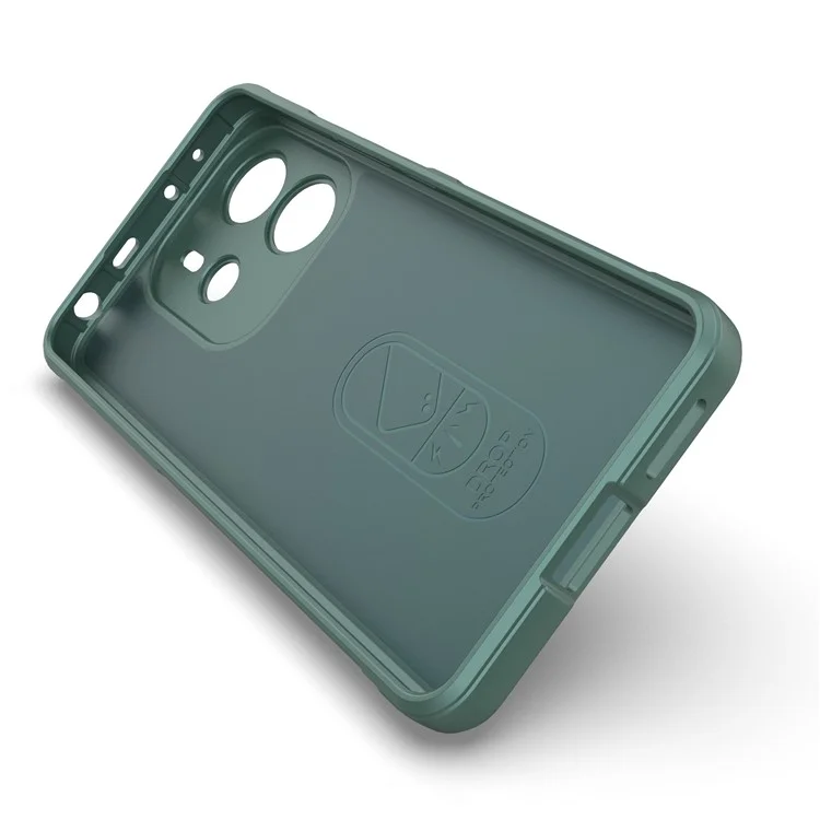 Чехол для Xiaomi Redmi Note 14 4G (163.25x76.55x8.16мм) Противоударный мягкий TPU прочный чехол для телефона - Зеленый