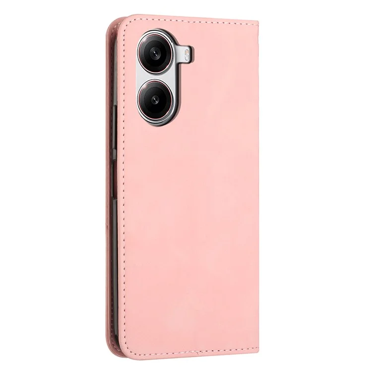 Leather Case for Xiaomi Redmi Turbo 4 5G / Poco X7 Pro 5G Wallet Phone Cover Pattern Imprinted - Rose Gold