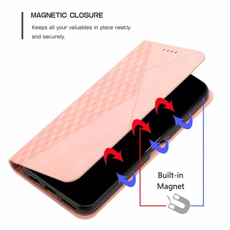 Leather Case for Xiaomi Redmi Turbo 4 5G / Poco X7 Pro 5G Wallet Phone Cover Pattern Imprinted - Rose Gold