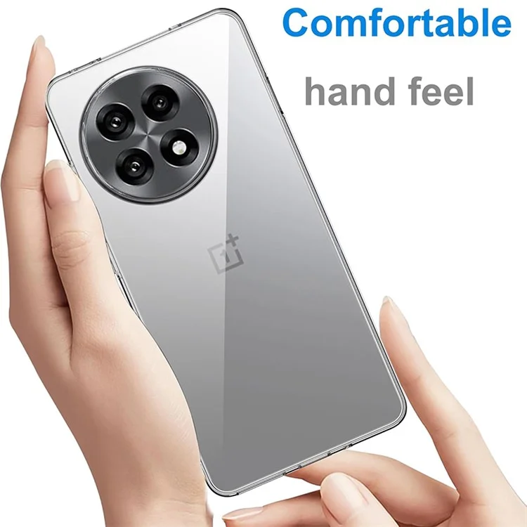 Pour OnePlus 13R 5G Coque de téléphone en TPU transparent anti-rayures + Protecteur d'écran avec bords incurvés 2,5D