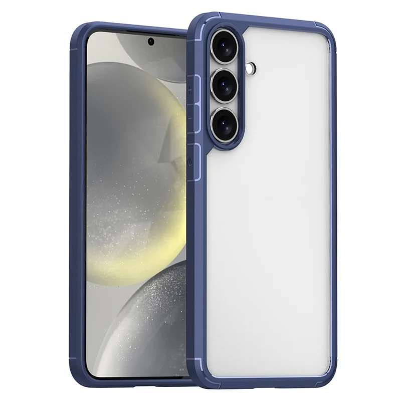 For Samsung Galaxy S25 Case Anti-Scratch TPU + PC Clear Back Shell - Blue