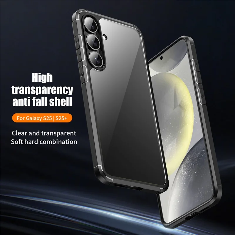 For Samsung Galaxy S25 Case Anti-Scratch TPU + PC Clear Back Shell - Blue