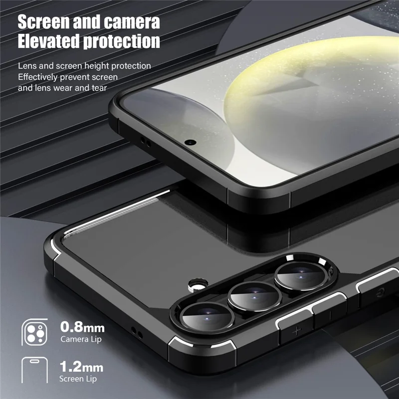 For Samsung Galaxy S25 Case Anti-Scratch TPU + PC Clear Back Shell - Blue