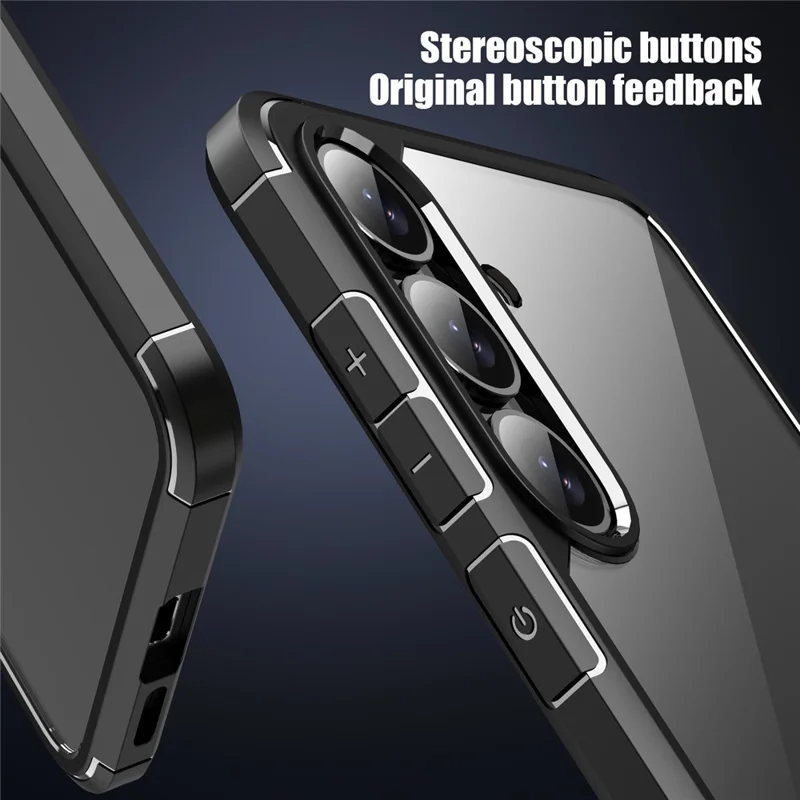 For Samsung Galaxy S25 Case Anti-Scratch TPU + PC Clear Back Shell - Blue