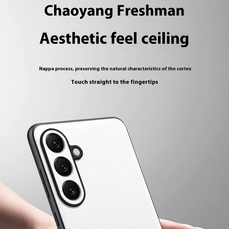 For Samsung Galaxy A55 5G Case Splicing Color Nappa Texture PU Leather + TPU Phone Cover - Cyan