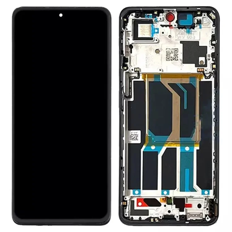 Per OnePlus Nord 3 5G CPH2491, CPH2493 Schermo AMOLED di Grado S e Assemblaggio Digitalizzatore + Cornice (Senza Logo) - Grigio
