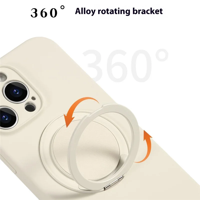 Bulk Purchasing For iPhone 16 Pro Max Case Compatible with MagSafe Kickstand Liquid Silicone Phone Cover Precise Cutouts - Antique White