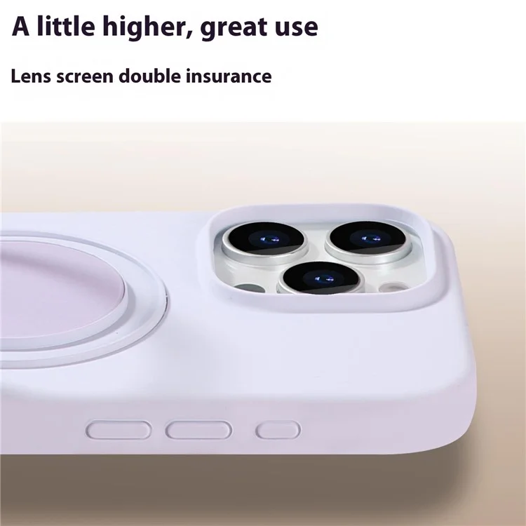 Bulk Purchasing For iPhone 16 Pro Max Magnetic Case Large Cutouts Kickstand Liquid Silicone Phone Cover - Purple