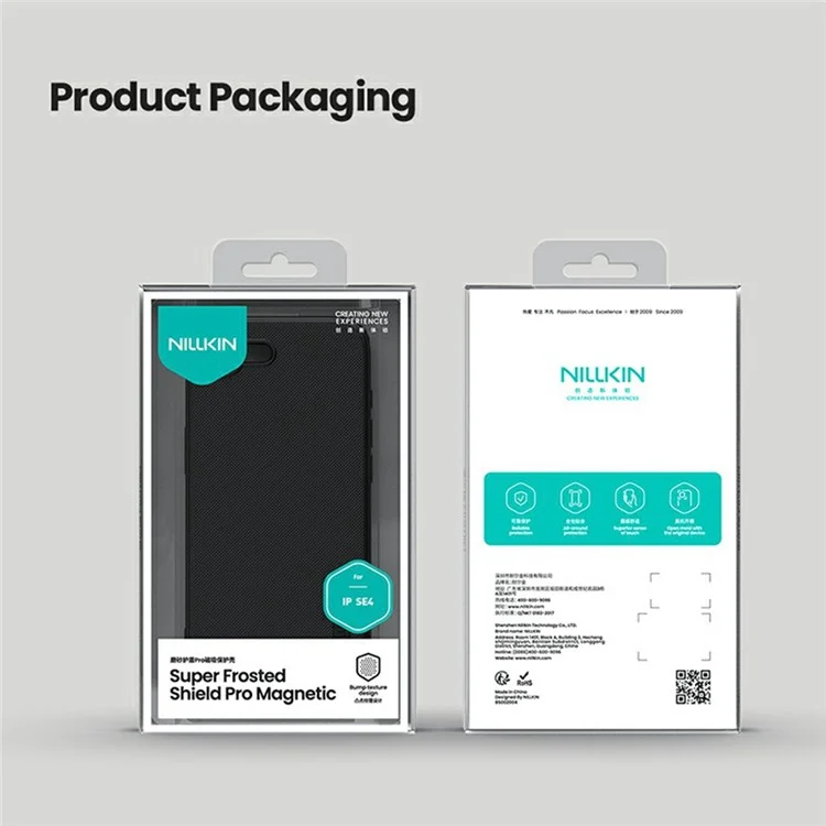 NILLKIN Bouclier Givré Pro pour Étui iPhone 16e PC + TPU Coque de Téléphone Magnétique