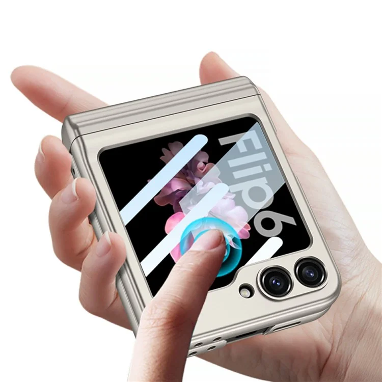 GKK 10803 Hülle für Samsung Galaxy Z Flip6 5G mit Stylus Magnetisches Scharnier Handyhülle mit integriertem Displayschutz - Rosa
