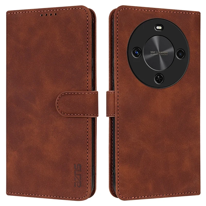 AZNS For Huawei Enjoy 70X Case PU Leather Wallet Phone Cover - Brown