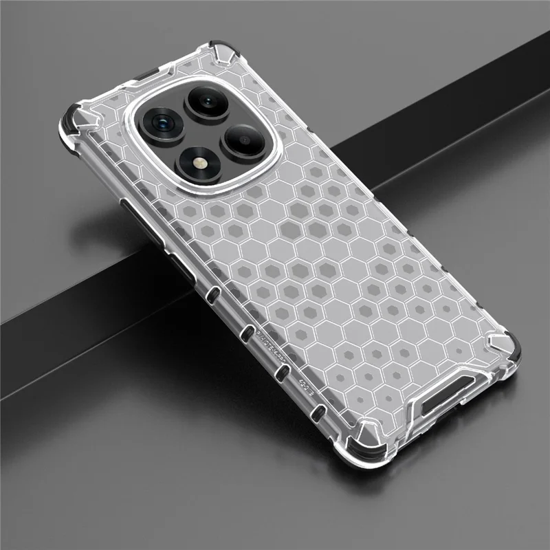For Xiaomi Redmi Note 14 Pro 4G Case PC + TPU Phone Cover Honeycomb Shape - Grey