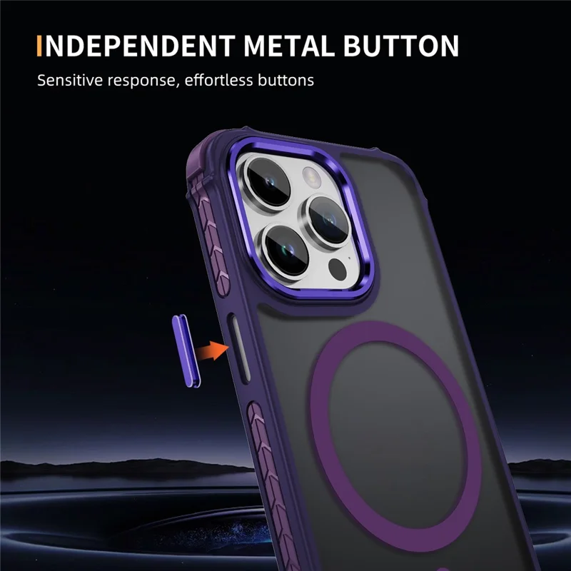 Étui pour iPhone 13 Pro Max Compatible avec MagSafe PC + TPU Coque Arrière au Toucher Doux - Violet