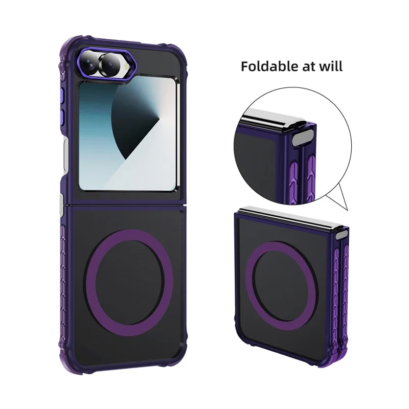 Étui pour Samsung Galaxy Z Flip6 5G Compatible avec MagSafe PC + Couverture arrière en TPU - Violet