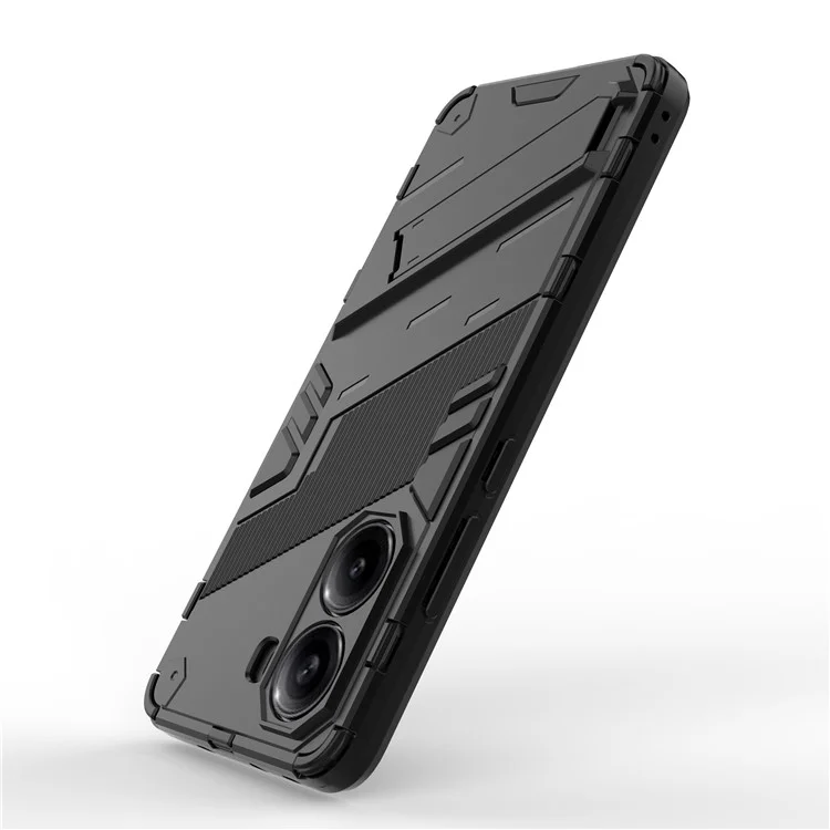 Per Xiaomi Poco X7 Pro 5G / Redmi Turbo 4 5G Custodia PC + TPU antiurto con supporto - Nero
