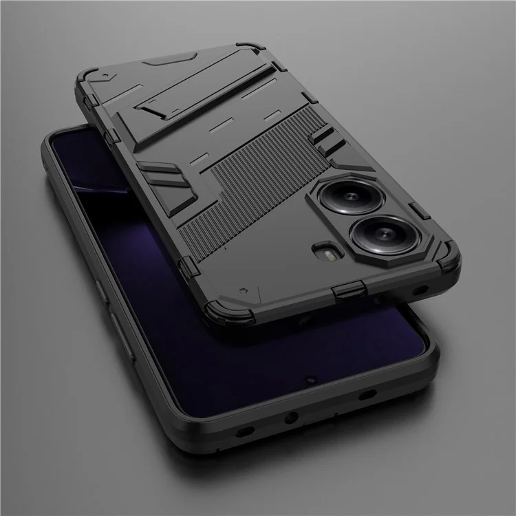 Per Xiaomi Poco X7 Pro 5G / Redmi Turbo 4 5G Custodia PC + TPU antiurto con supporto - Nero