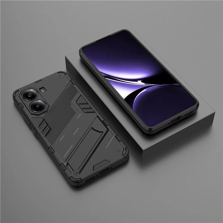 Per Xiaomi Poco X7 Pro 5G / Redmi Turbo 4 5G Custodia PC + TPU antiurto con supporto - Nero
