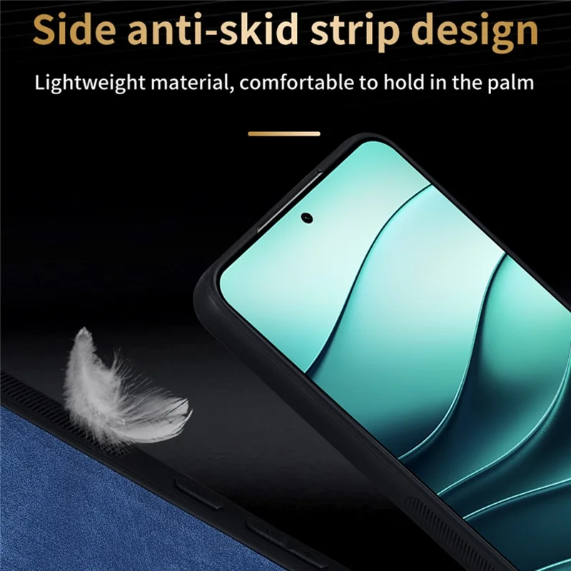 Capa AZNS para Xiaomi Poco X7 Pro 5G / Redmi Turbo 4 5G em Couro PU com Proteção e Revestimento de TPU - Marrom