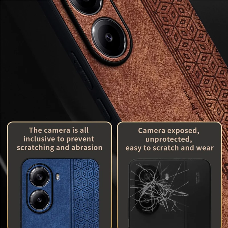 Capa AZNS para Xiaomi Poco X7 Pro 5G / Redmi Turbo 4 5G em Couro PU com Proteção e Revestimento de TPU - Marrom