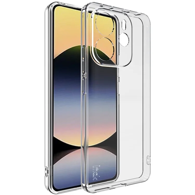 IMAK UX-5 Series Phone Cover for Xiaomi Redmi Note 14 4G (163.25x76.55x8.16mm) Case Shockproof TPU Clear Slim Back Shell