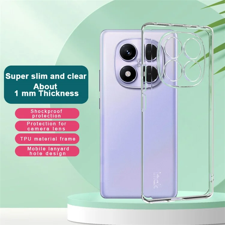 IMAK UX-5 Series Phone Cover for Xiaomi Redmi Note 14 Pro 4G Case Shockproof TPU Clear Slim Back Shell