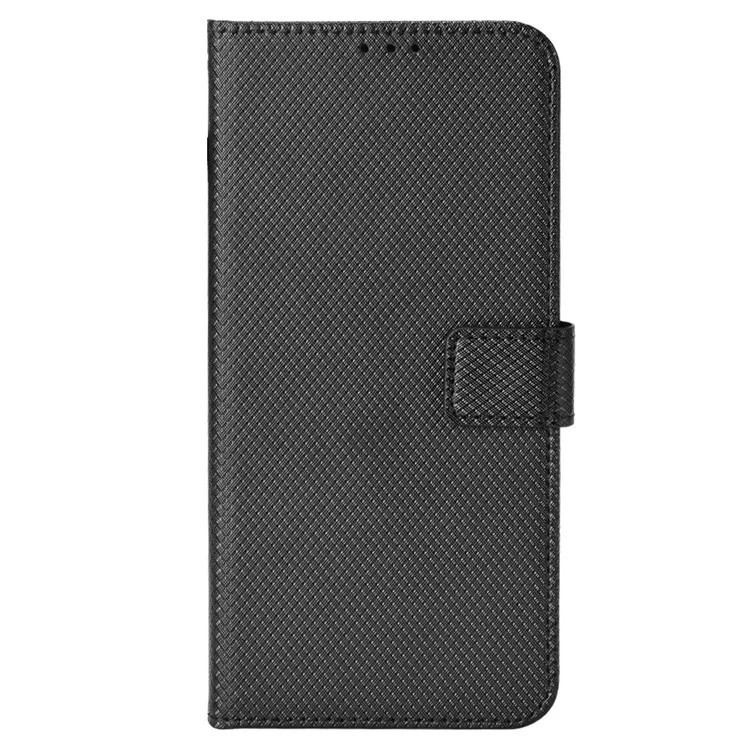 For Xiaomi 12T 5G / Redmi K50 Ultra 5G / 12T Pro 5G Diamond Texture Full Protection PU Leather Stand Case Wallet Phone Cover - Black