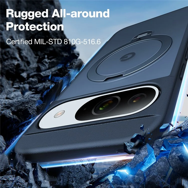 TORRAS Pour Google Pixel 9 Pro / Pixel 9 Étui Compatible avec MagSafe Support Rotatif PC + TPU Coque de Téléphone