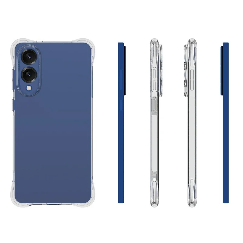 Capa de Celular TPU Transparente Antiderrapante para Samsung Galaxy S25 Edge / S25 Slim