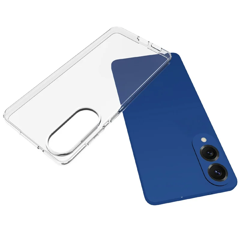Capa de Telefone Transparente Slim para Samsung Galaxy S25 Edge / S25, Resistente a Marcas, Capa Traseira de TPU