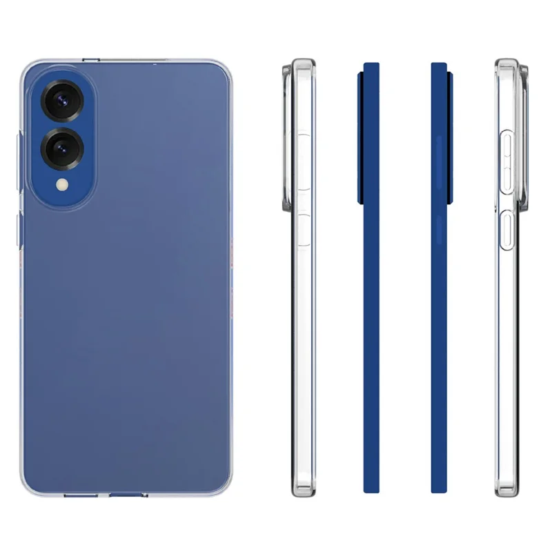 Capa de Telefone Transparente Slim para Samsung Galaxy S25 Edge / S25, Resistente a Marcas, Capa Traseira de TPU