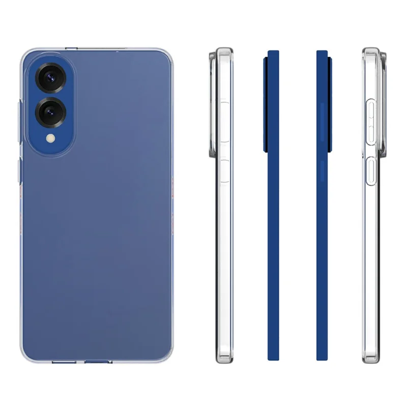 Compra em Bulk para Capa de Celular Transparente à Prova d'Água para Samsung Galaxy S25 Edge / S25 Slim com Capa Traseira de TPU Resistente a Marcas