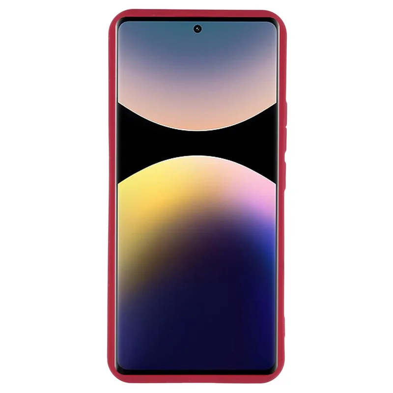 For Xiaomi Redmi Note 14 Pro 4G Case Grooved Design TPU Anti Slip Phone Cover - Red